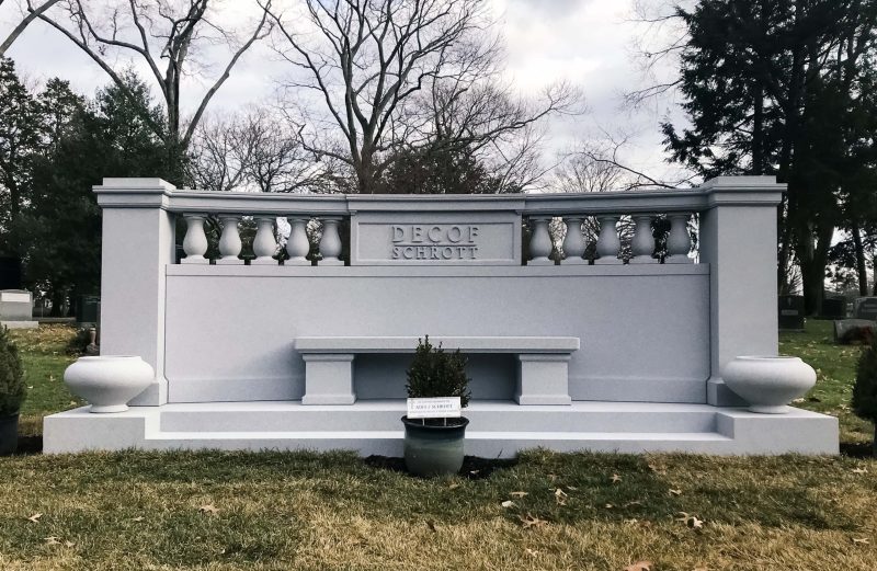 Decof Memorial with Bench and Column