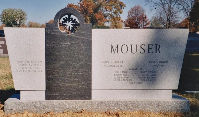 Bronze Art Mouser Headstone