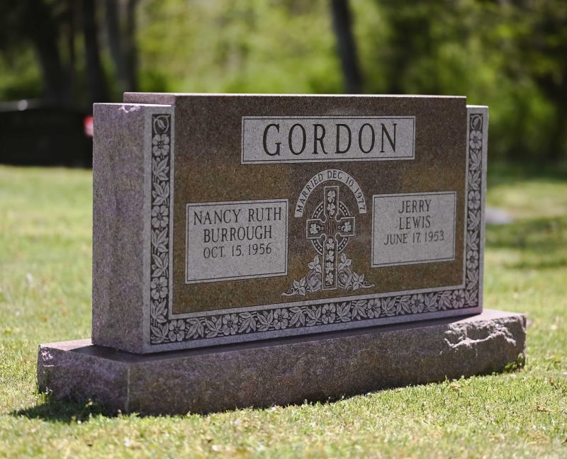 Gordon Red Granite with Irish Symbolism Carving