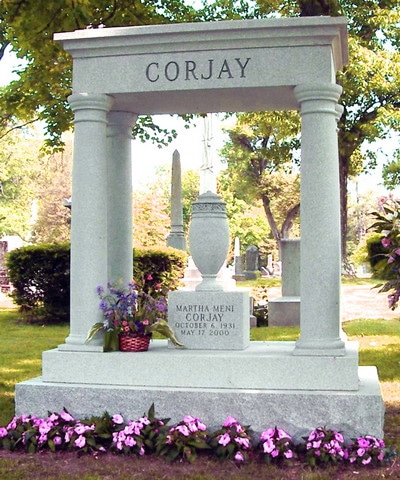 Corjay Gray Memorial with Large Vase