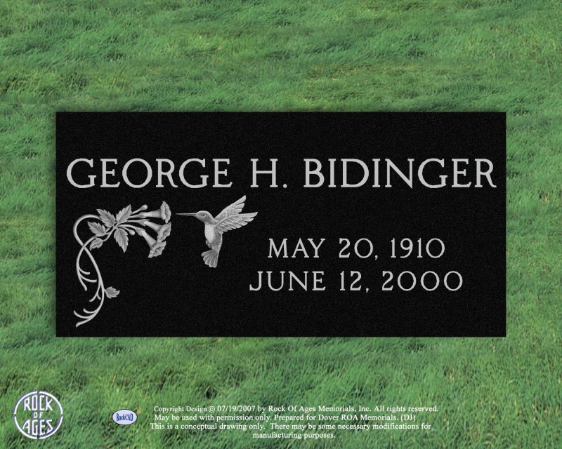 George H. Bidinger Etched Hummingbird
