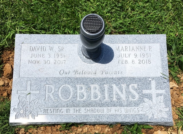 Robbins Gray Memorial with Vase