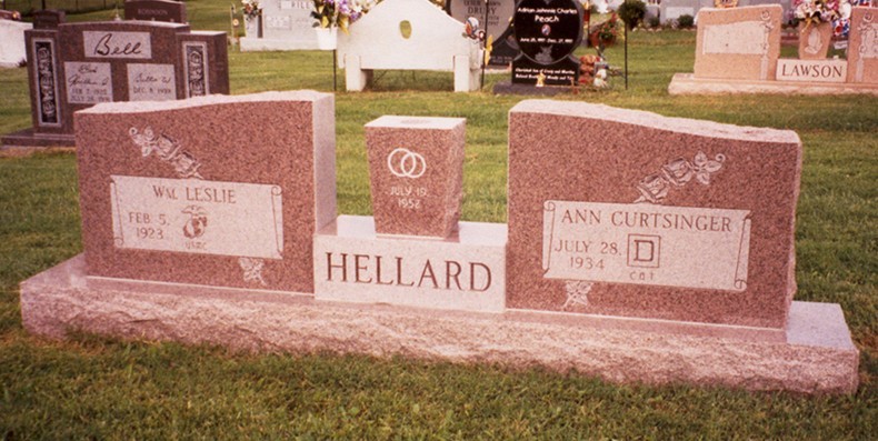 Hellard Red Granite Memorial and Wedding Ring Vase